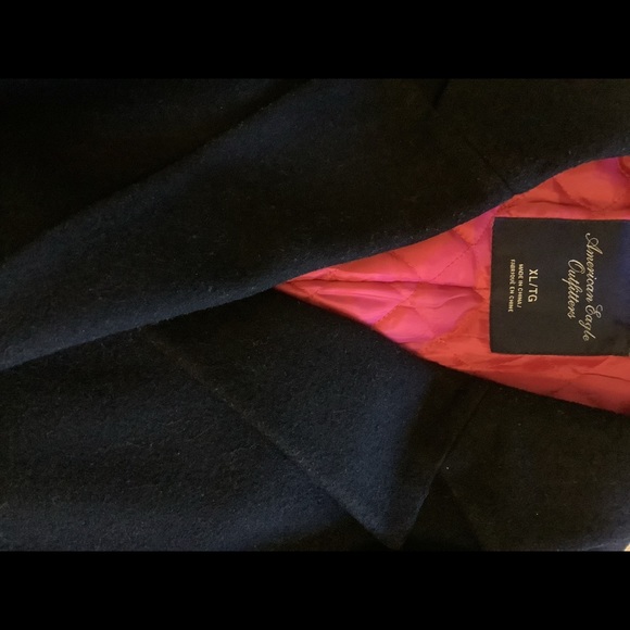 American Eagle Outfitters Women’s Wool Coat Jacket sz XL blue - Picture 13 of 14